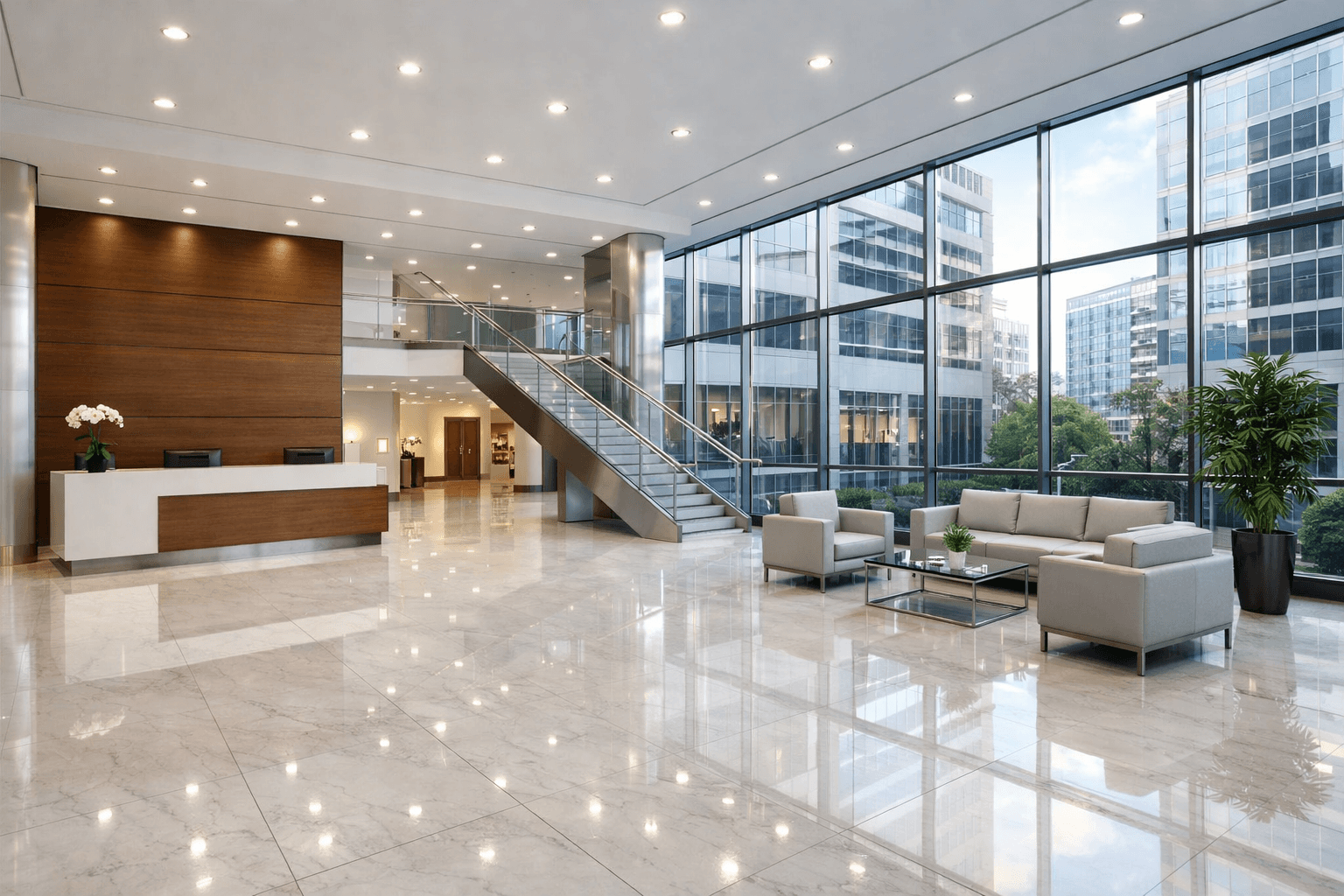 Professional commercial building exterior - Alpha Omega Touch